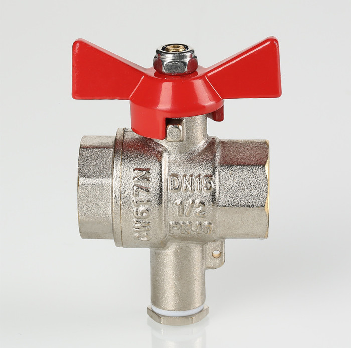 Кран шаровой для подключения датчика температуры 1/2" ВР Valtec VT.247.N.04