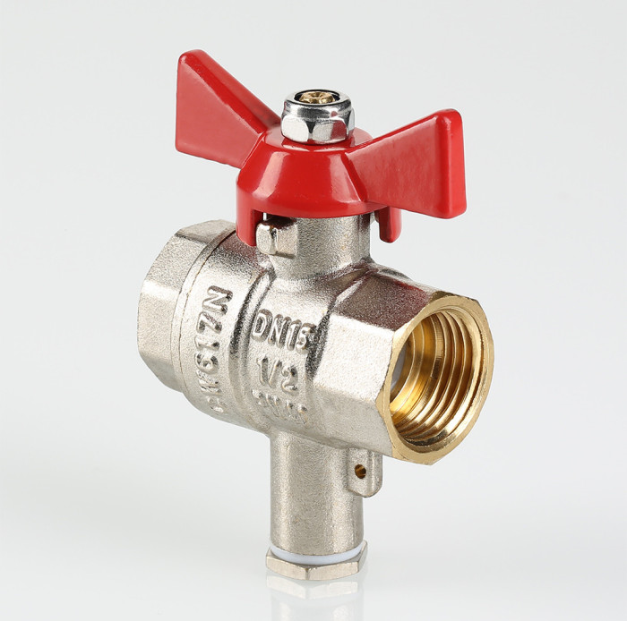 Кран шаровой для подключения датчика температуры 1/2" ВР Valtec VT.247.N.04