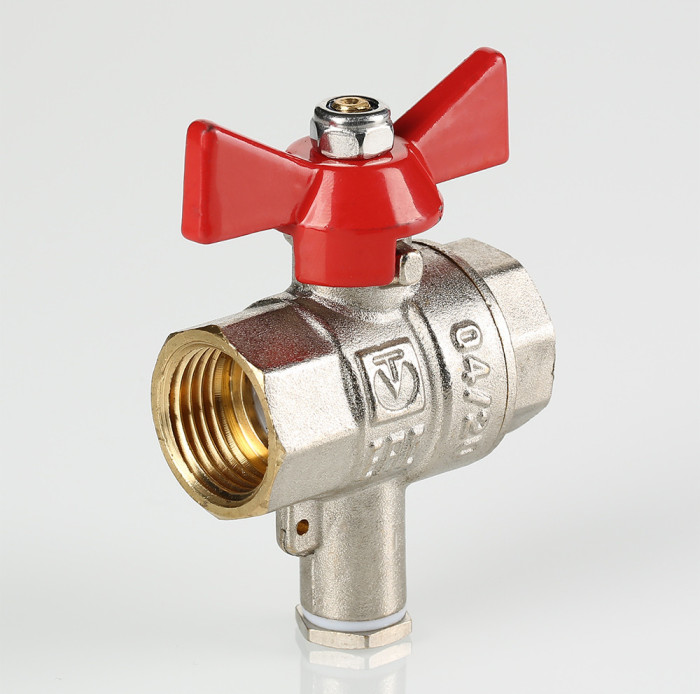 Кран шаровой для подключения датчика температуры 1/2" ВР Valtec VT.247.N.04