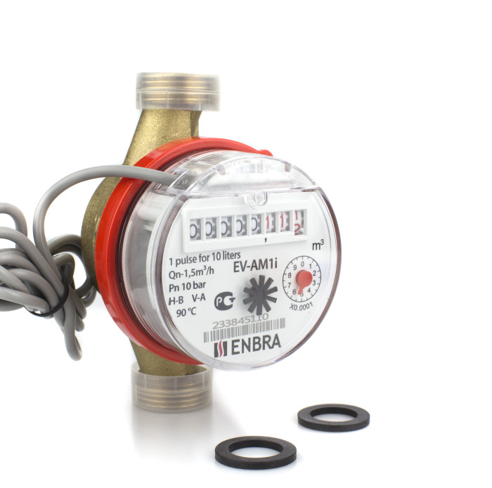 Счетчик горячей воды с импульсным выходом Enbra EV-AM1i 110мм