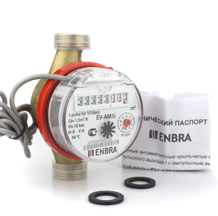Счетчик горячей воды с импульсным выходом Enbra EV-AM1i 110мм