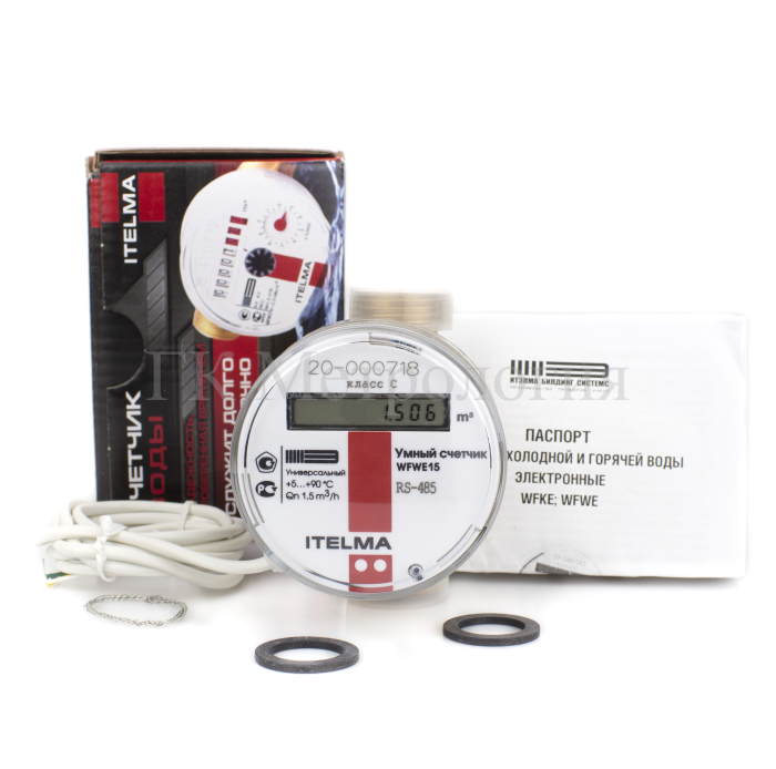 Счетчик горячей воды электронный Itelma WFWE 15.C1-080-485-0