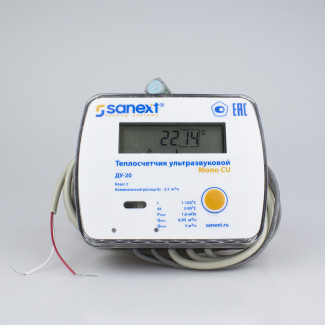 Теплосчетчик ультразвуковой SANEXT Mono CU Ду 20 мм 2,5  м3/ч подающий Impulse (5775)