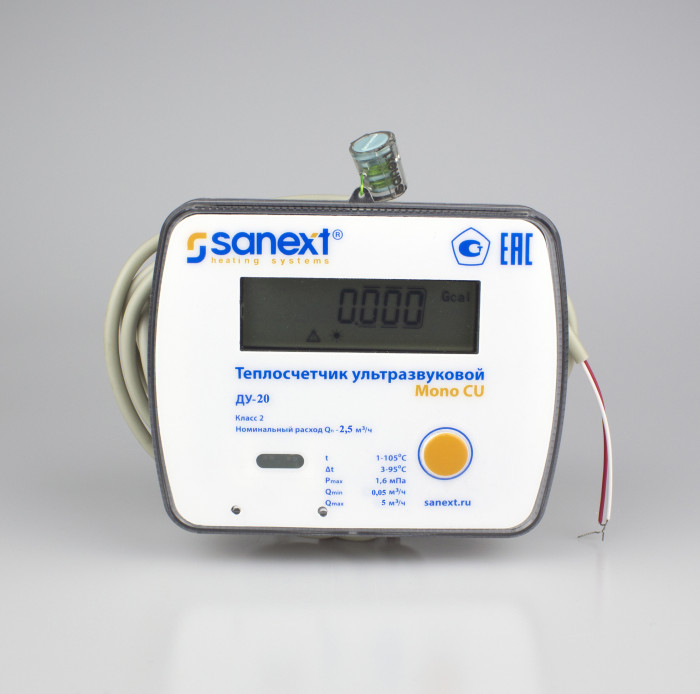 Теплосчетчик ультразвуковой SANEXT Mono CU ДУ 20 мм 2.5 м3/ч подающий M-BUS (5777)