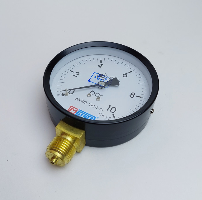 Манометр Метер ДМ 02-100-1-G 1/2, 0-10 бар, 1,5